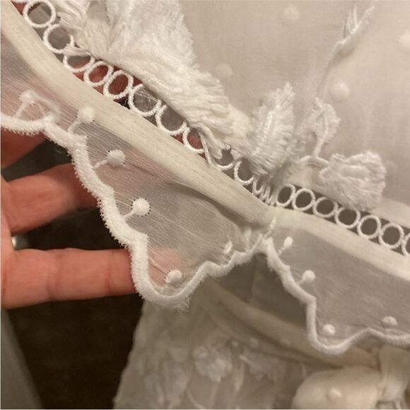 Zimmermann Ivory 100% silk embroidered romper, XS - Picture 3 of 9